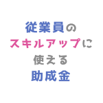 従業員のスキルアップに使える助成金